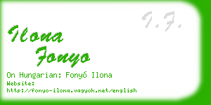ilona fonyo business card