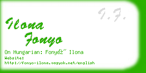 ilona fonyo business card
